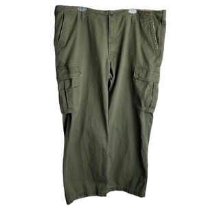 626 Blue Cargo Pants 46x30 Olive Green Gorpcore Utility Workwear Outdoor Hiking
